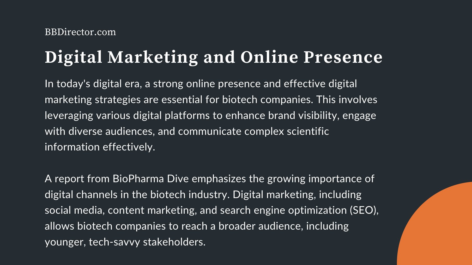 digital marketing for biotech strategy