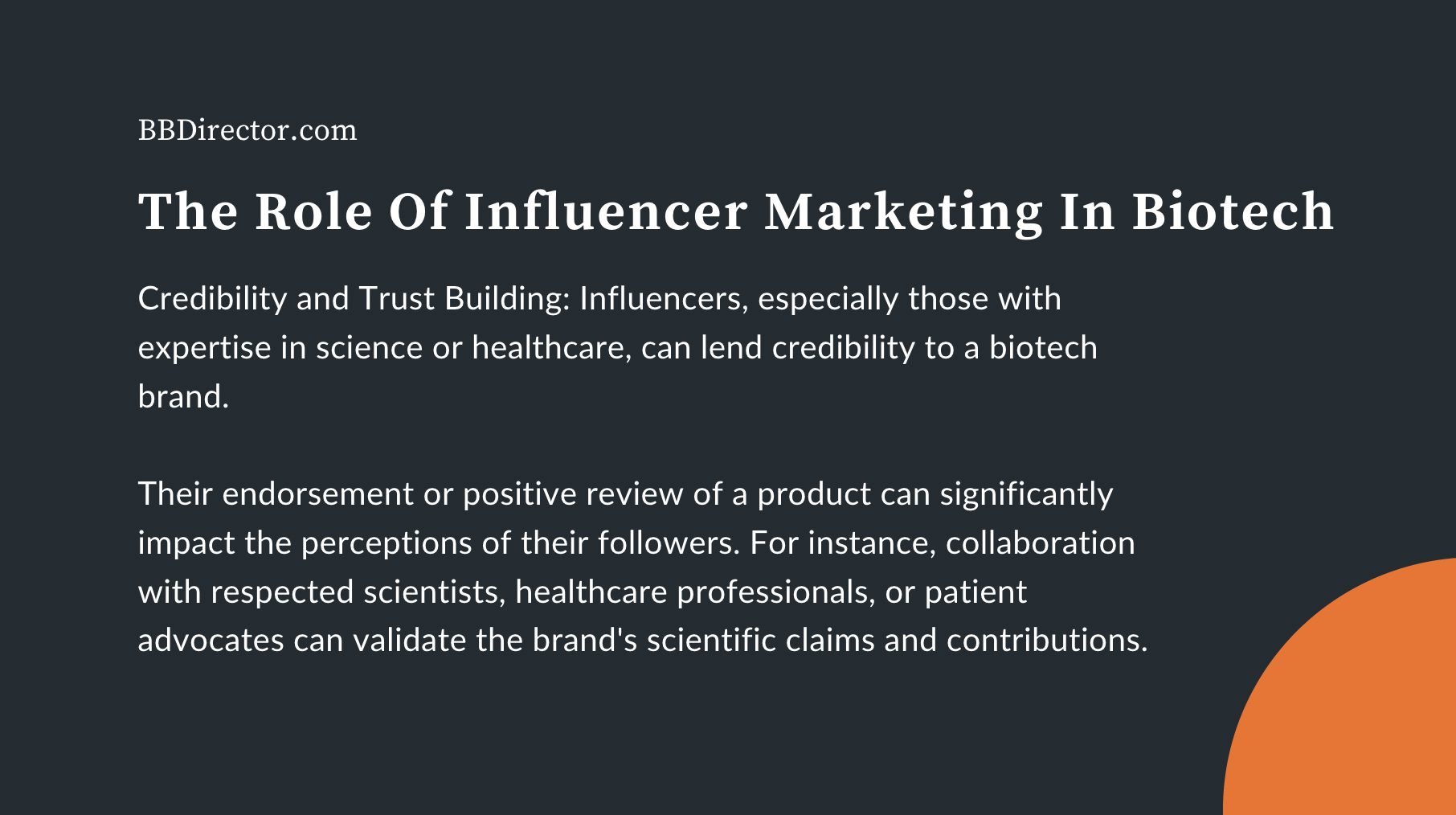 role of influencer marketing in biotech strategy