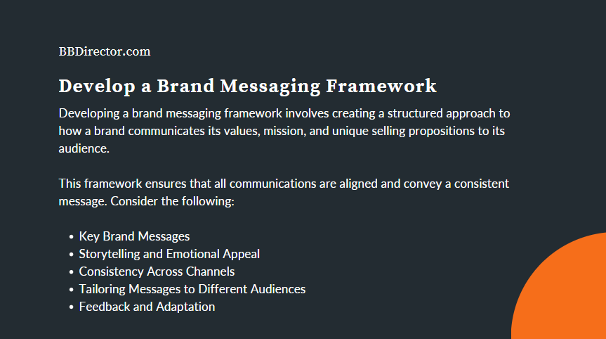 Develop a Brand Messaging Framework
