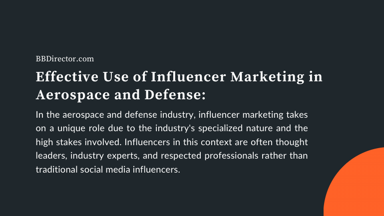 Effective Use of Influencer Marketing in Aerospace and Defense