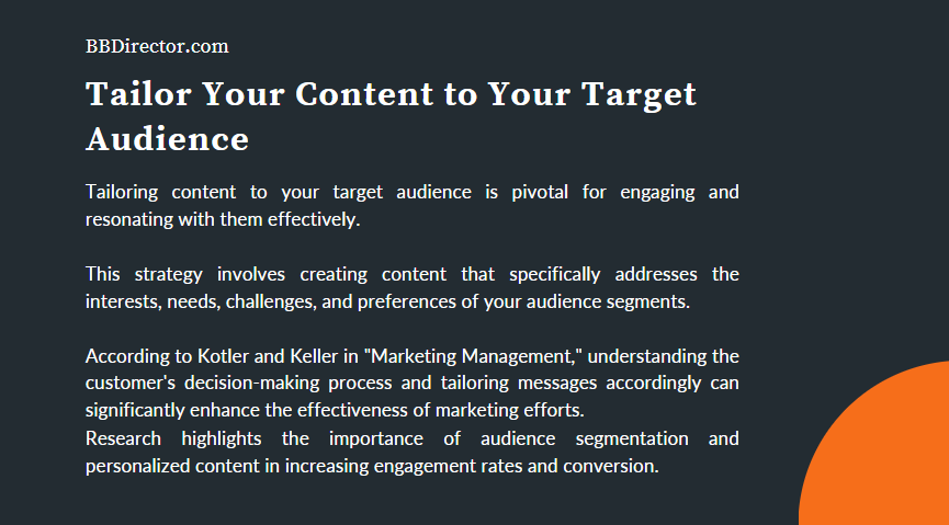 Tailor Your Content to Your Target Audience