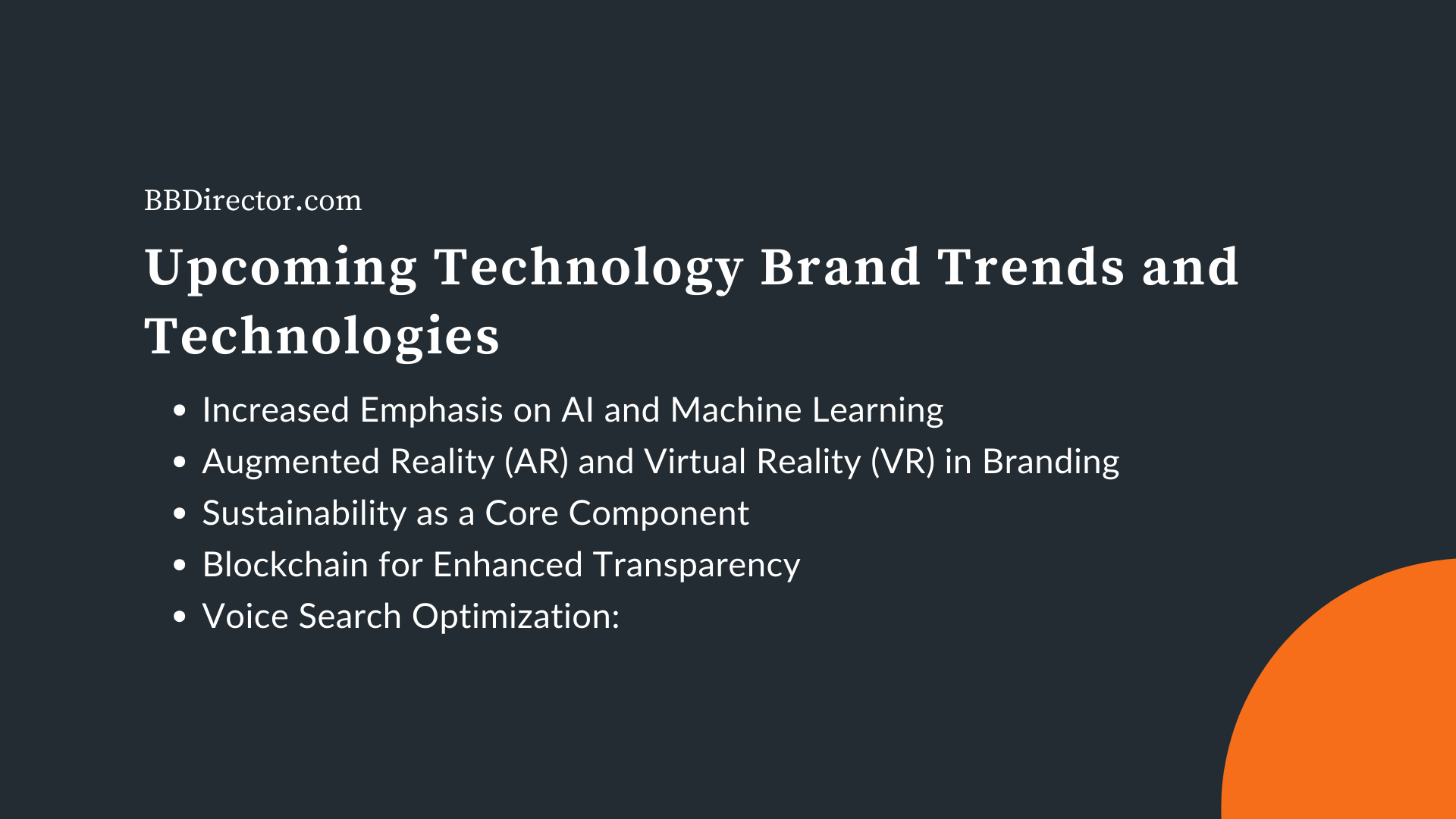 Upcoming Technology Brand Trends and Technologies