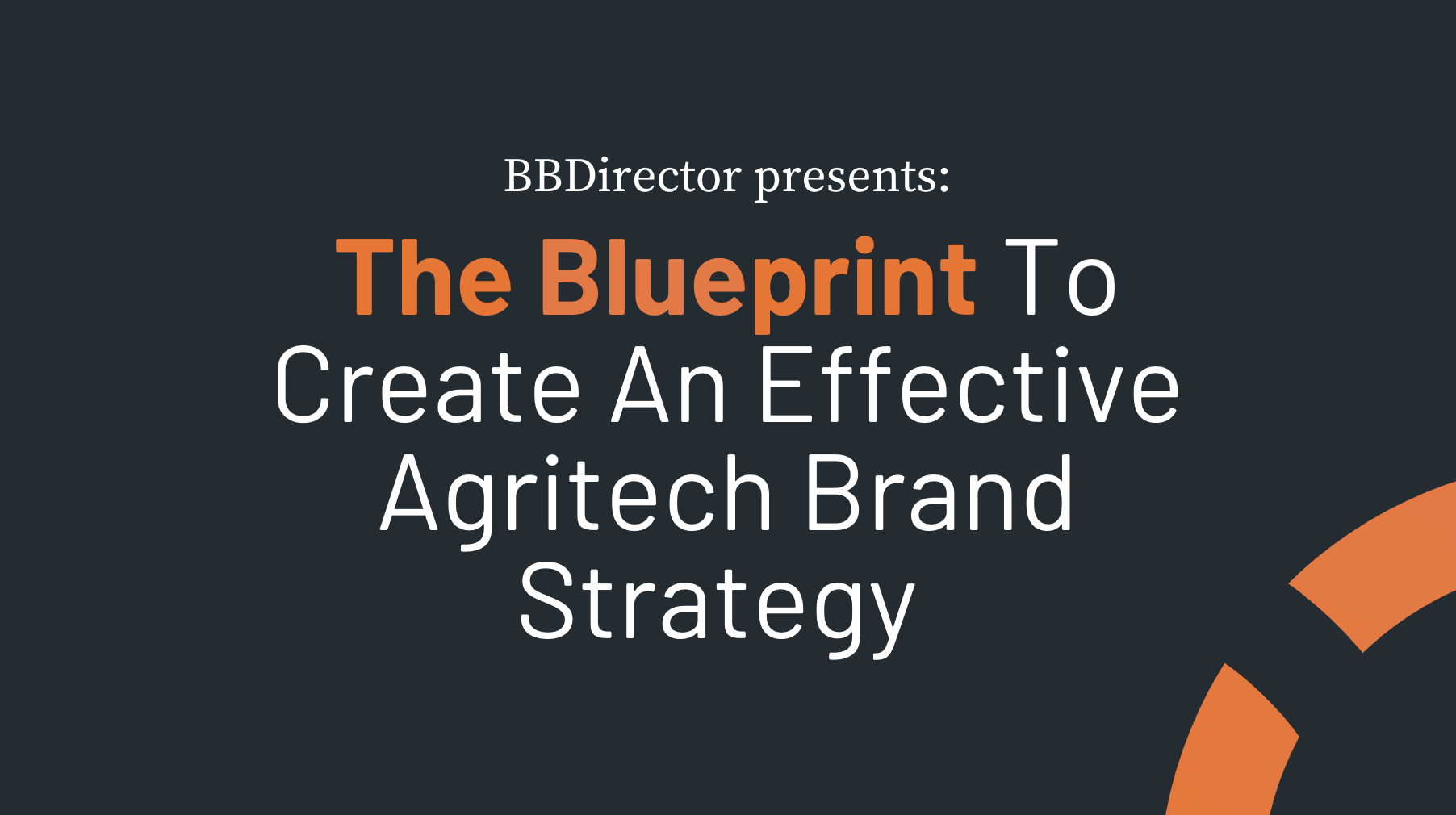 brand strategy guide for agritech