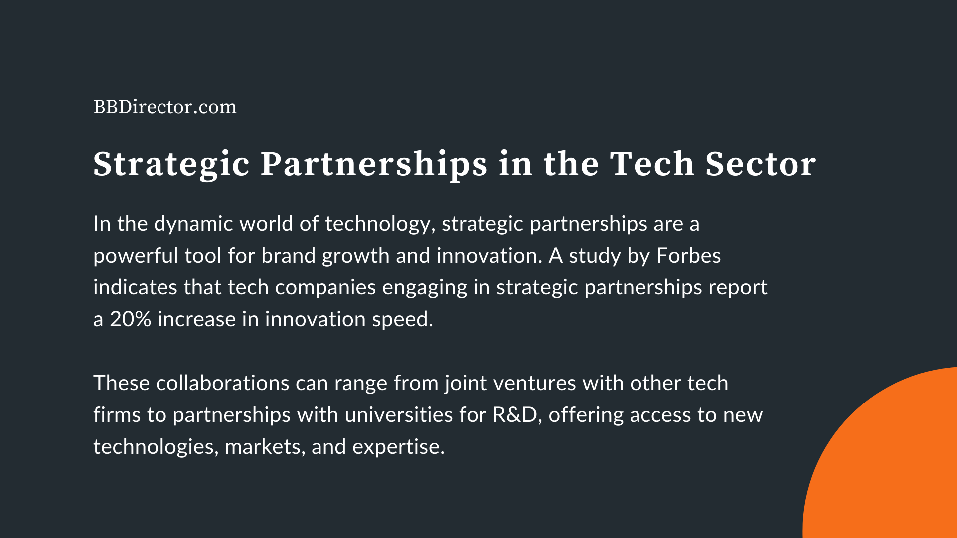 Strategic Partnerships in the Tech Sector