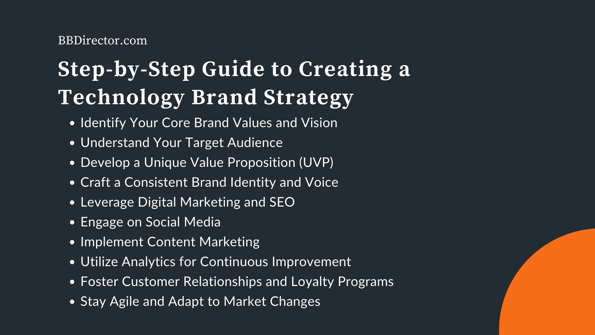 Step-by-Step Guide to Creating a Technology Brand Strategy