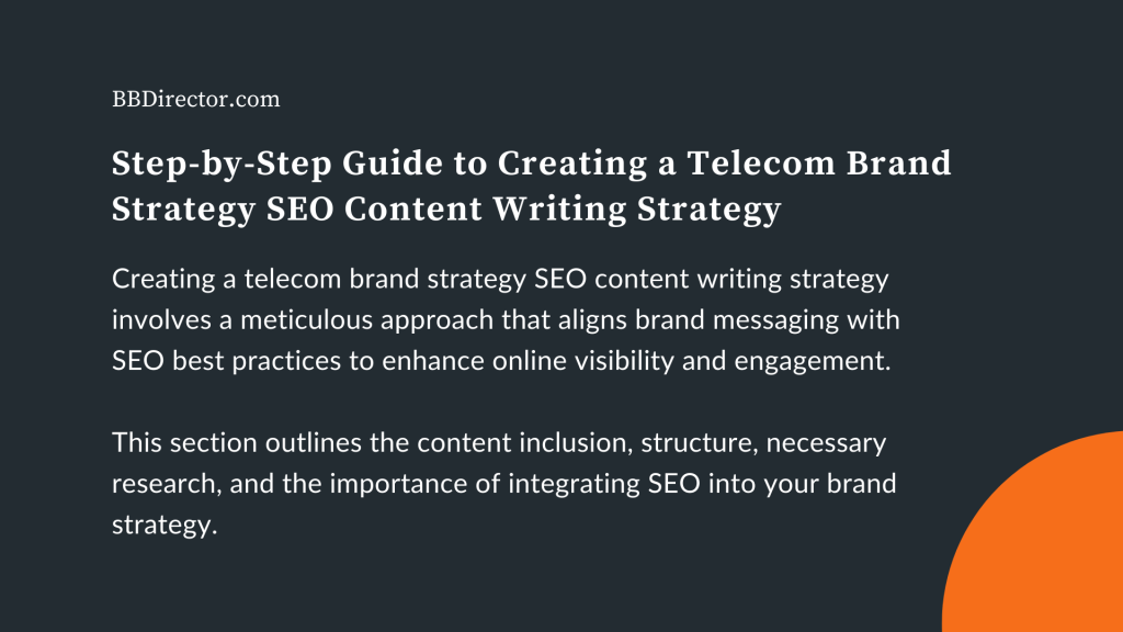 Step-by-Step Guide to Creating a Telecom Brand Strategy SEO Content Writing Strategy