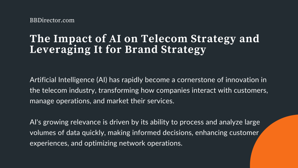 The Impact of AI on Telecom Strategy and Leveraging It for Brand Strategy
