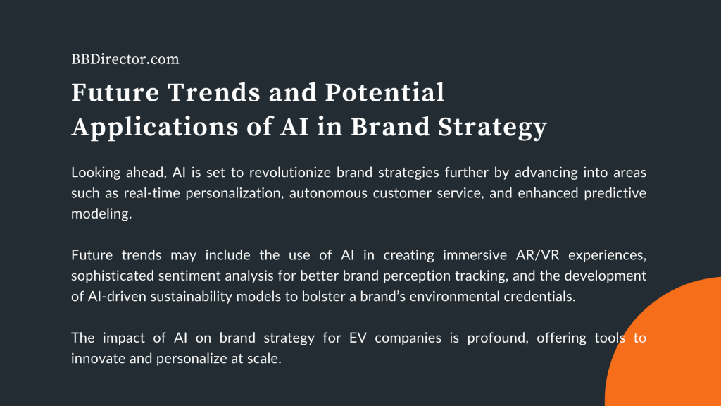 Future Trends and Potential Applications of AI in Brand Strategy for EV Companies