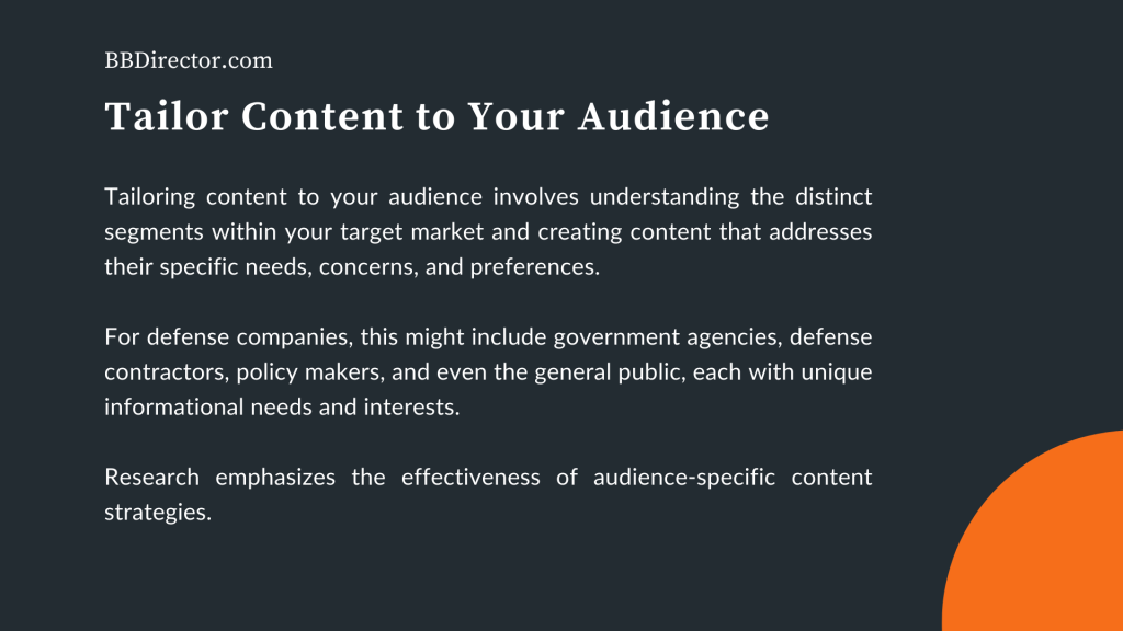 Tailor Content to Your Audience