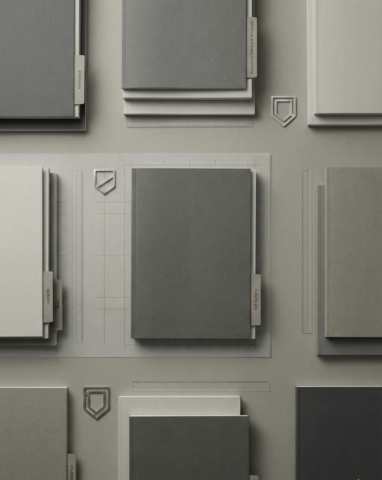 featured image showcasing stationaries of various defense brands