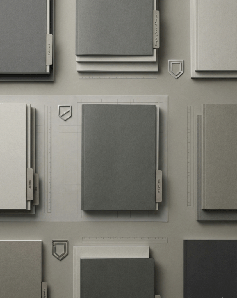 featured image showcasing stationaries of various defense brands