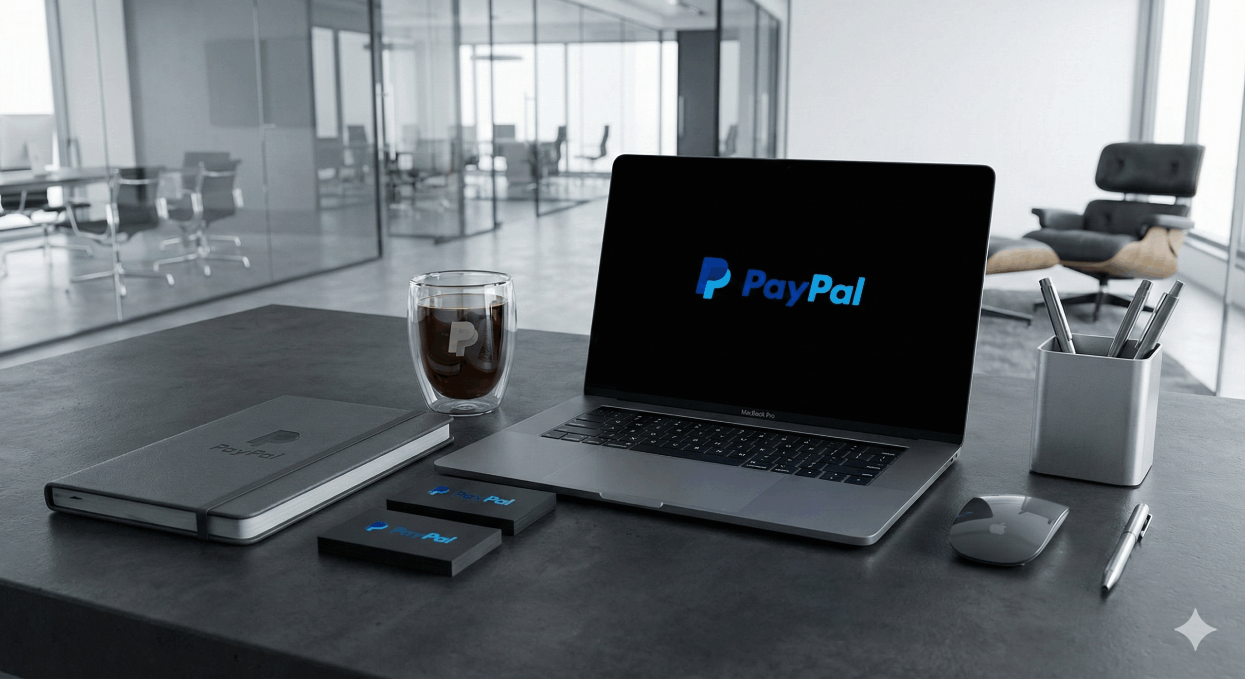 Paypal logo mockup