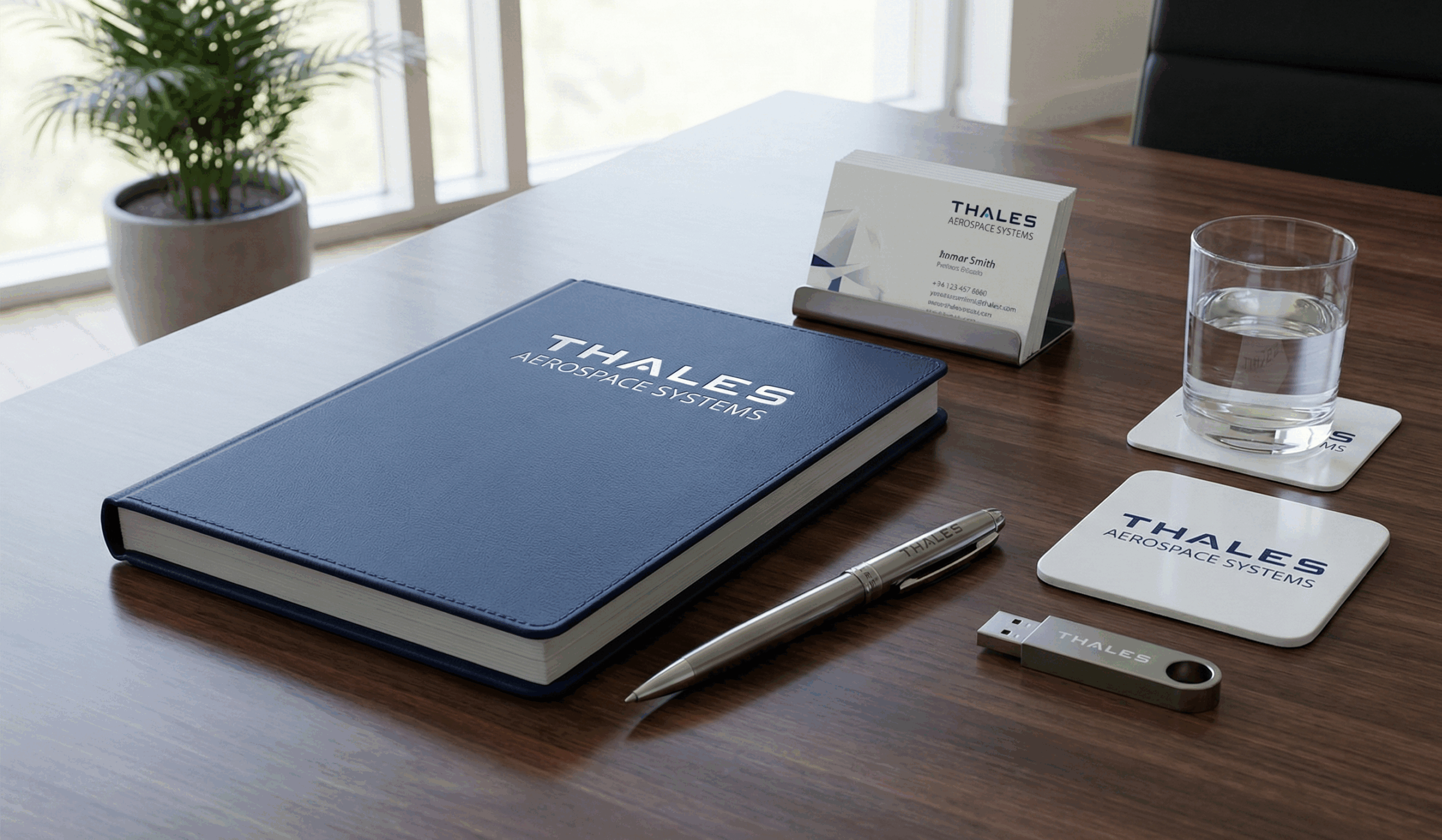 thales aerospace logo mockup