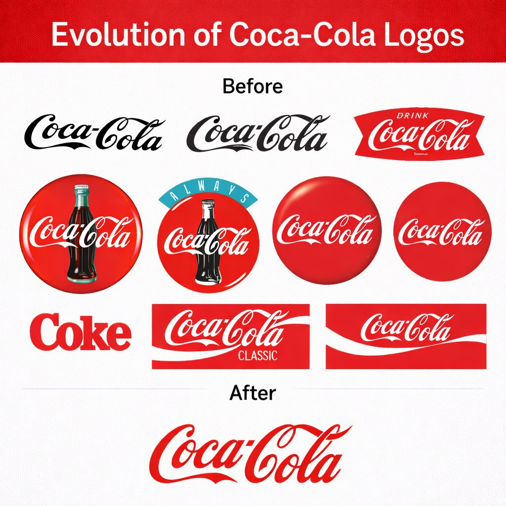 Evolution of Coca Cola Logo