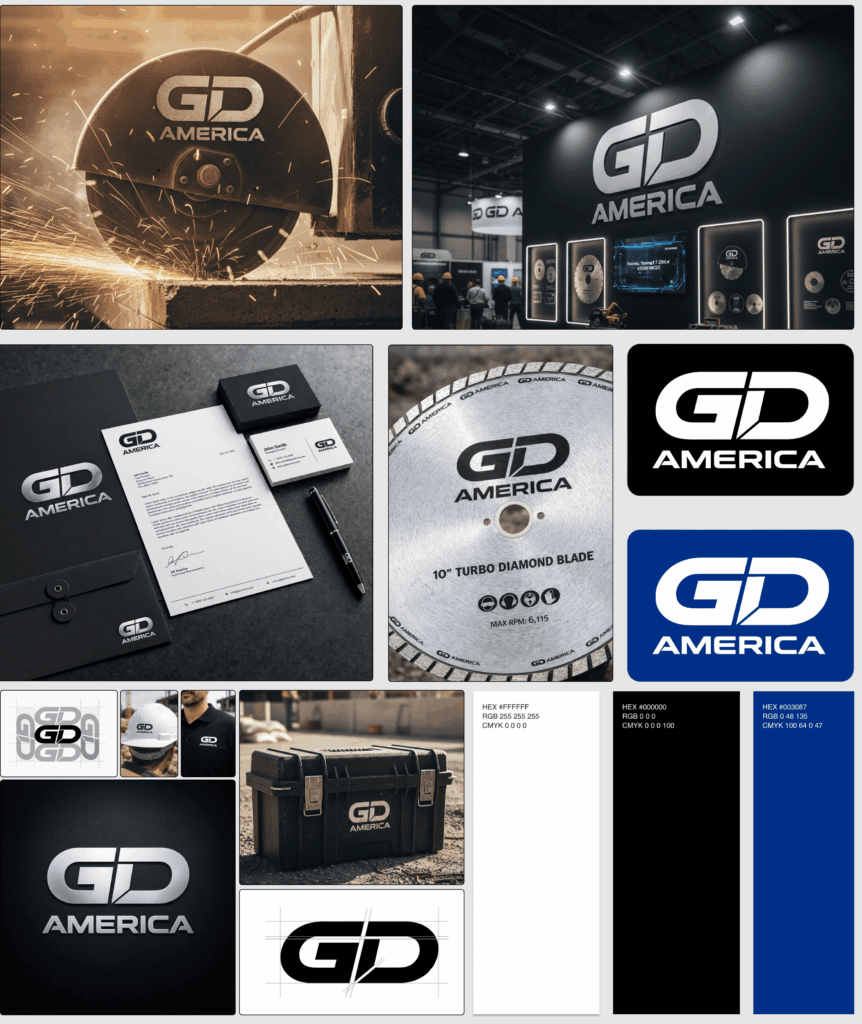GD America Logo Identity