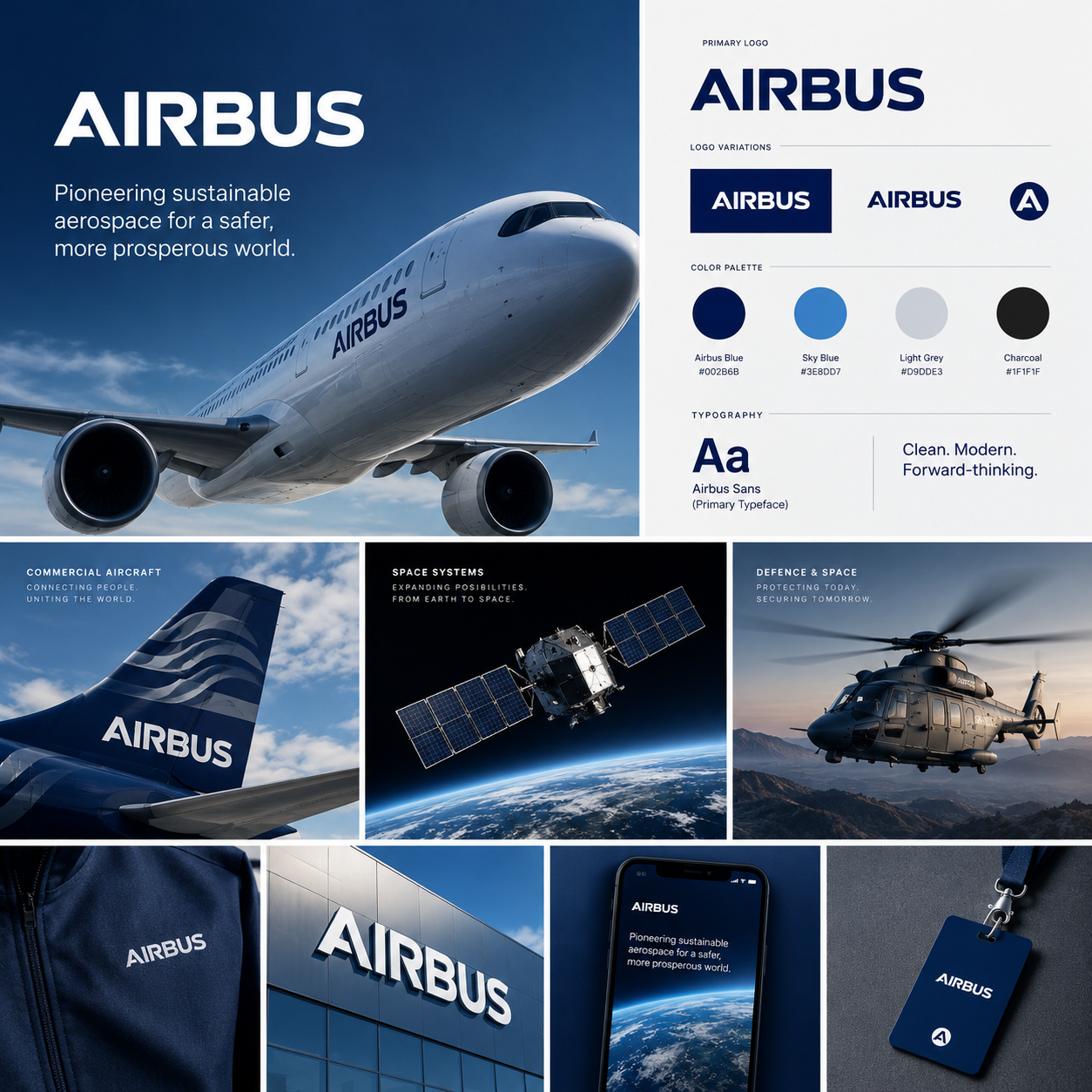 Airbus Aerospace Brand Identity Showcase