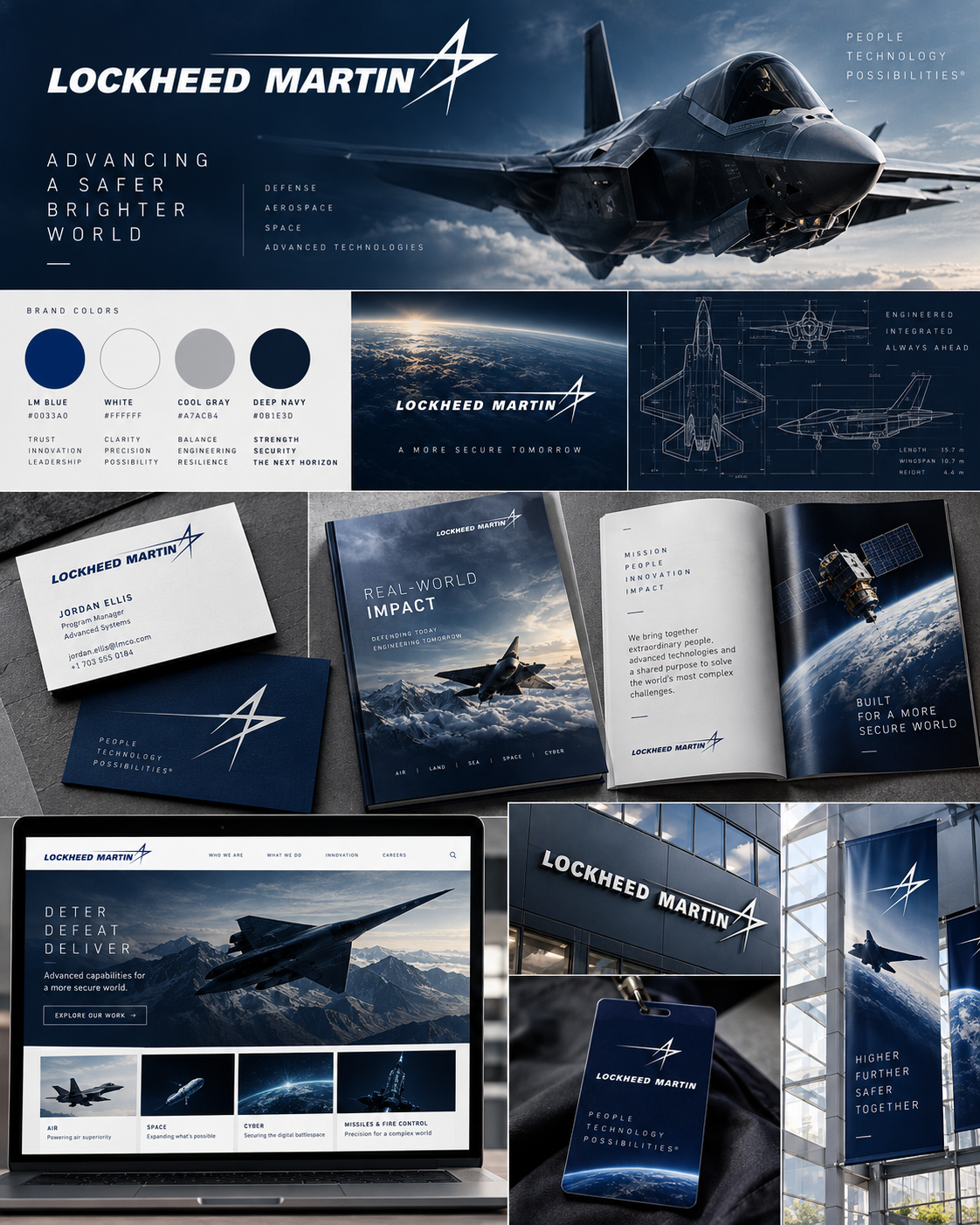 Lockheed martin aerospace brand board