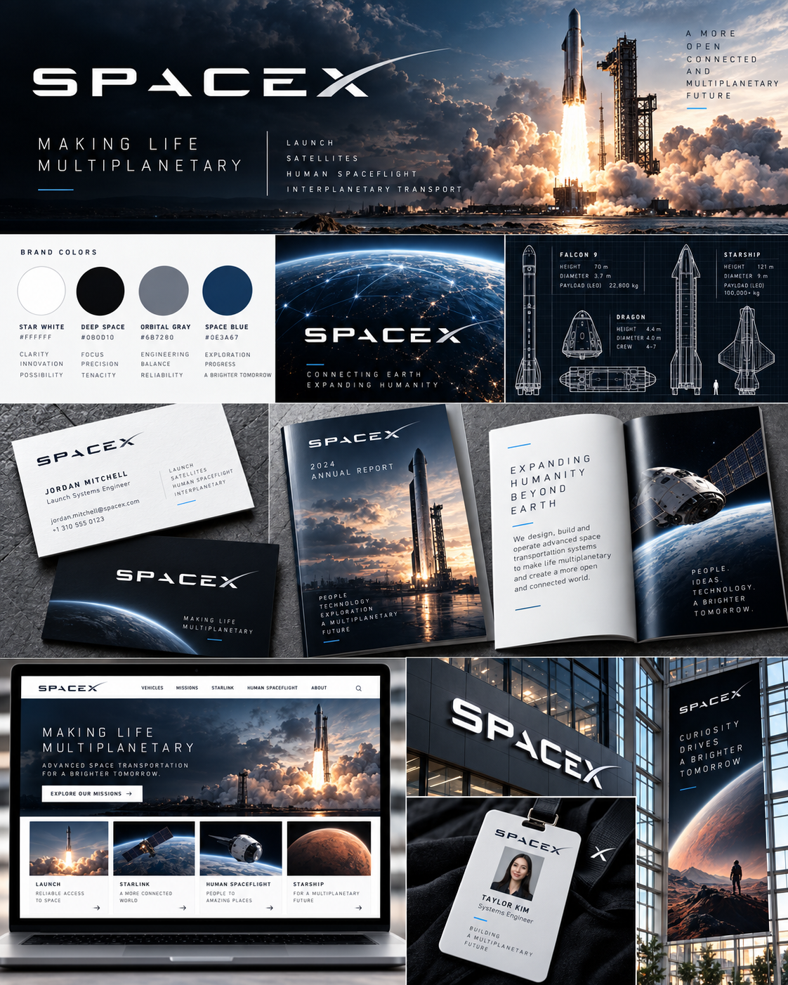 SpaceX Multiplanetary Brand Board